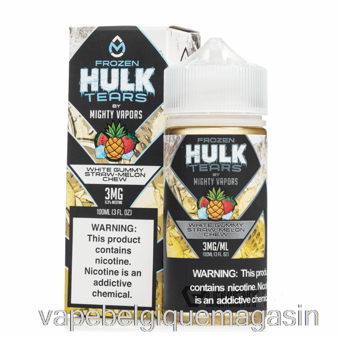 Vape Shop Bruxelles Surgelé Blanc Gommeux Paille Melon à Mâcher - Larmes De Hulk - 100ml 0mg